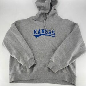 Gear For Sports Kansas Jayhawks Hoodie Mens XXL Gray‎ Big Cotton Pullover